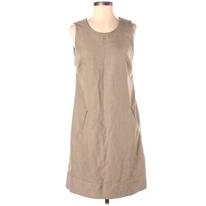Calvin Klein size S tan Sleeveless knee length scoop neck A-line shift dress